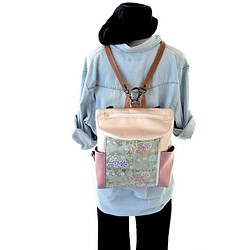 [服裝圖片]超輕約350克Kinran 3WAY背包Hanazakari淡水閃亮粉紅色 第1張的照片