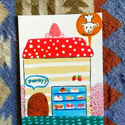 【夢幻小店系列】–羊咩咩蛋糕店_明信片_卡片 第1張的照片
