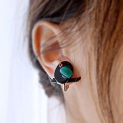 Handmade Summer Bird Stud Earrings x SWISS MADE 1枚目の画像
