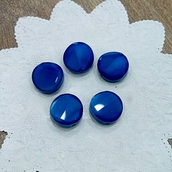 【手作狂想】半寶石/捷克珠類~~~ 14"水晶旋圓片(藏藍)/ 水晶 / 吊飾裝飾用途 第1張的照片