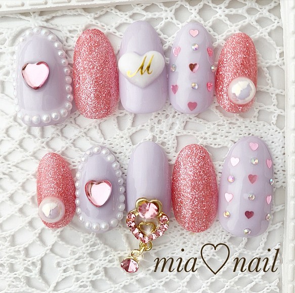 ゆめかわいい パステルカラーのゆめかわネイル ネイルチップ ネイルシール Mia Nail 通販 Creema クリーマ ハンドメイド 手作り クラフト作品の販売サイト