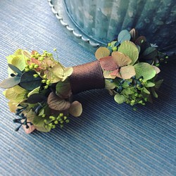 flower bowtie    -green brown- 1枚目の画像