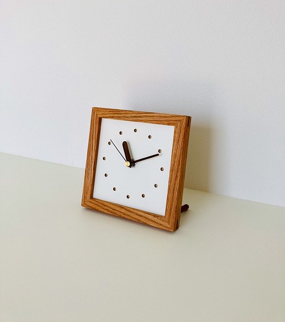 木製枠時計 1枚目の画像