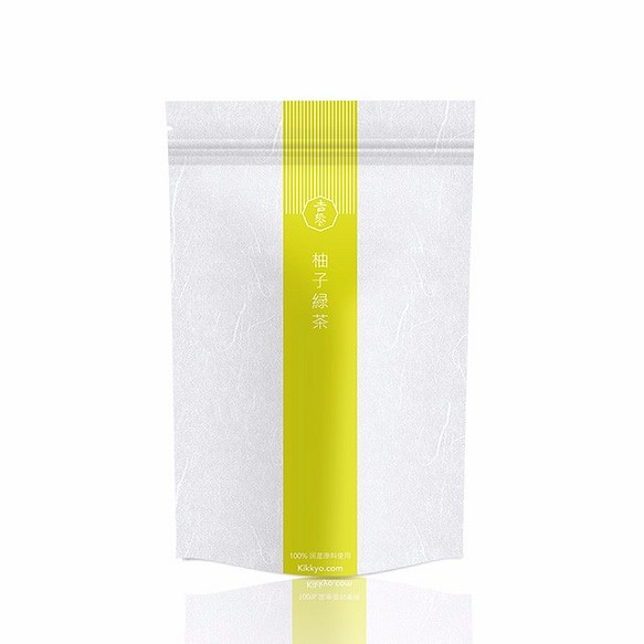 「KIKKYO旬」柚子緑茶 ティーバッグ　美肌 100％ 国産原料使用 1枚目の画像