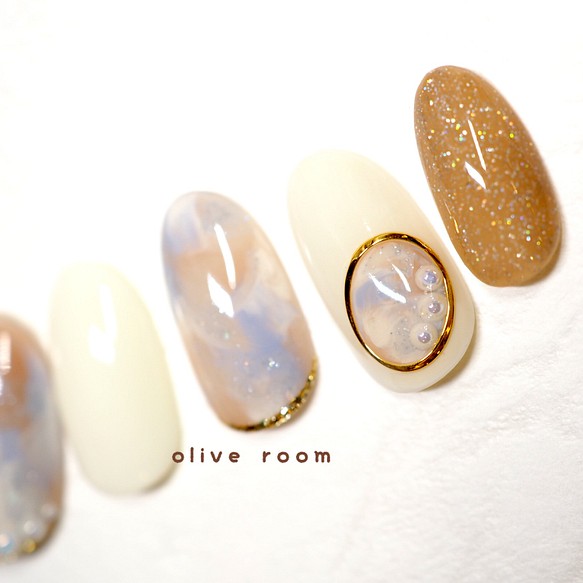 ニュアンスマーブルネイル タイダイ 冬ネイル ブルー ホワイト ネイルチップ ネイルシール Olive Room 通販 Creema クリーマ ハンドメイド 手作り クラフト作品の販売サイト