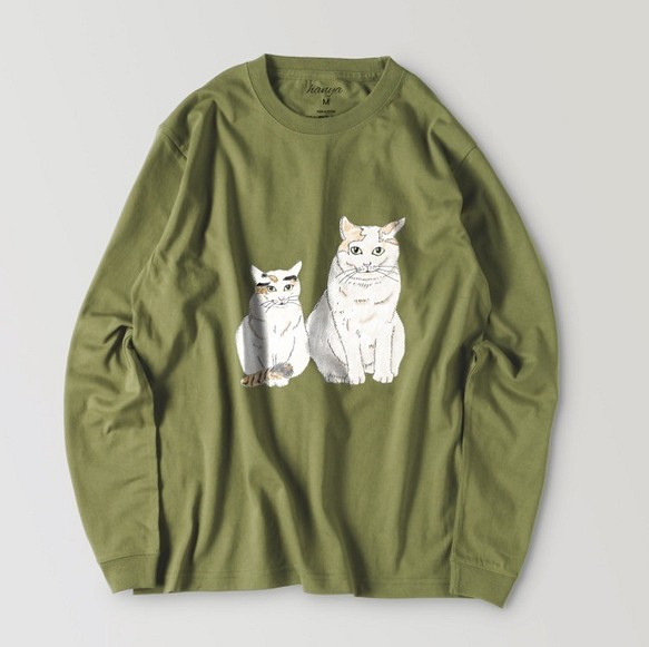 おおきい猫とちいさい猫 猫のカップル イラスト ロンt ロングスリーブtシャツ ユニセックス メンズ レディース Tシャツ カットソー はにゃ 通販 Creema クリーマ ハンドメイド 手作り クラフト作品の販売サイト