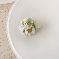 染め花のミニミニ2way(ホワイト×グリーン) 1枚目の画像