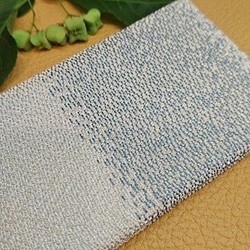 絹織物西陣織名刺・カード入れ 暈し　中地ブルー 1枚目の画像