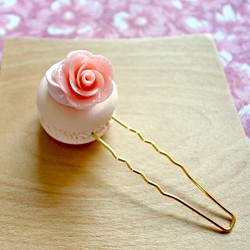 玫瑰花馬卡龍書籤 黏土仿真甜點 第1張的照片