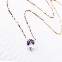 14KGF 40cm Necklace with Lavender Amethyst. 第1張的照片