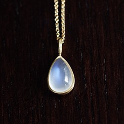 14KGF 50cm Necklace with Blue moonstone. 第1張的照片