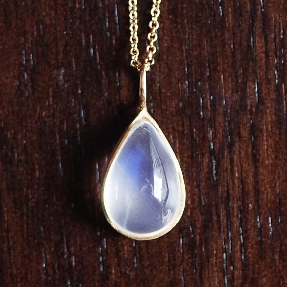 14KGF 50cm Necklace with Blue moonstone. 第1張的照片