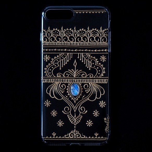 Malic ◈ henna 風月亮石手繪手機殻 iphone6 plus 第1張的照片