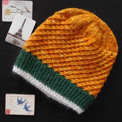 從法國免費送貨☆黃色羊毛針織帽 第1張的照片