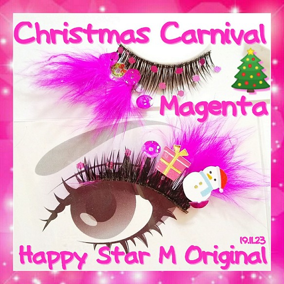 ❤C専用4★Christmas Carnival Magenta★partyまつげクリスマス カーニバル マゼンタ★送無