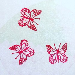 「蝶」を題材にした肖形印をお作りします♪ 1枚目の画像