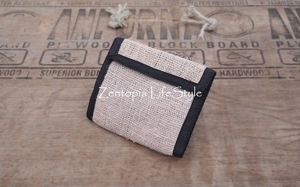 【Zentopia Handicrafts】素色棉麻錢包PHW-0307-MW 第1張的照片