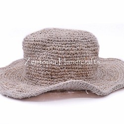 【Zentopia Handicrafts】手工編織麻帽/遮陽帽/草編帽 PHMH428-WW 第1張的照片