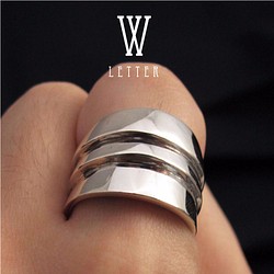64DESIGN訂製戒指-造型戒 W-Ring 純銀戒指 第1張的照片