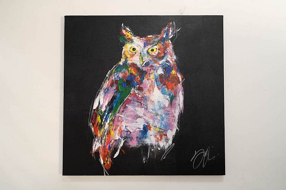 owl / フクロウのスプレーアート作品。 - 絵画