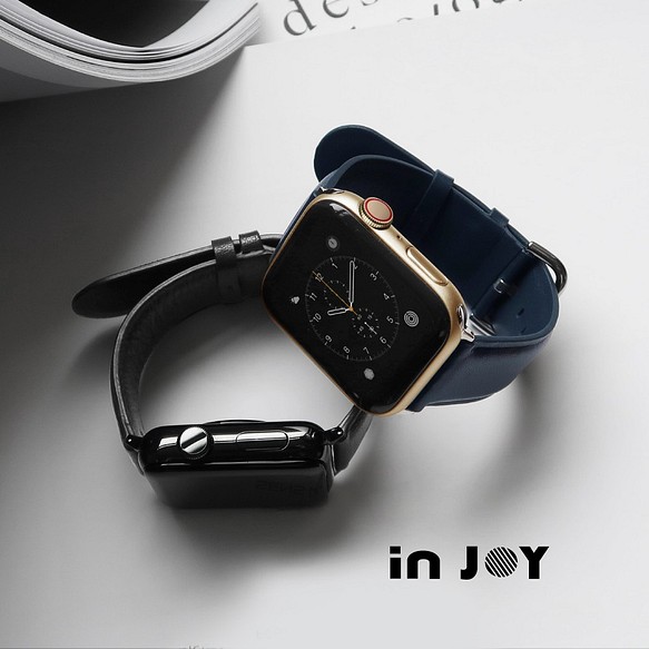 Apple Watch series 1 2 3 4 5 6 簡約真皮錶帶 第1張的照片