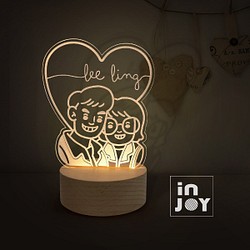 客製化 情人節 生日 畢業 結婚周年 彌月 紀念禮物 夜燈 3D小夜燈 第1張的照片