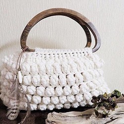 poko poko knitbag【white】受注生産品 1枚目の画像