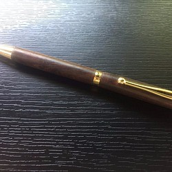 木製ボールペン 紫檀 シタン 08 名入れ可 1枚目の画像