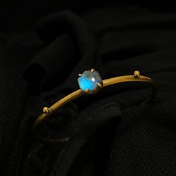 切面玻璃珠黃銅手鐲 Under the moonlight bracelet #LUNALUNAisdreaming 第1張的照片