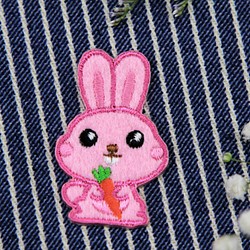 兔子自黏繡布貼-森林可愛動物系列 第1張的照片