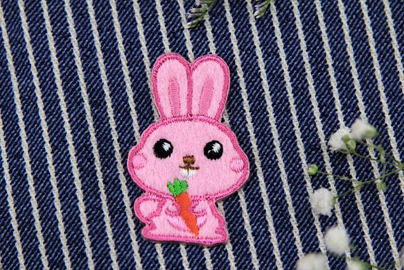 兔子自黏繡布貼-森林可愛動物系列 第1張的照片