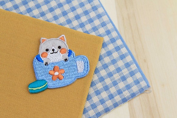喵喵下午茶自黏繡布貼-寶貝喵喵系列 第1張的照片