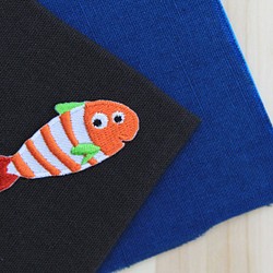 ゼブラピエロの魚の刺繍布の自己接着ステッカー - オーシャンシリーズ 1枚目の画像