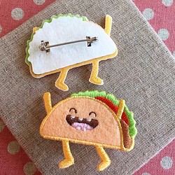 布繡別針-歡樂速食系列 大笑墨西哥餅 第1張的照片