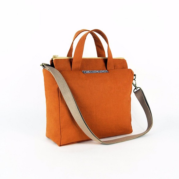 twinwow - 時尚臻品 - 細緻質感手提/側背包 - 暗橘 第1張的照片