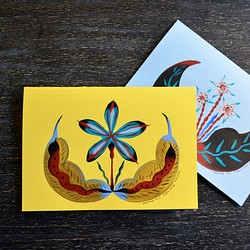 Daphne H.C. Shen 英國倫敦 客製化 復古 花草 葉子手繪卡片 萬用卡  壓克力原創作品 接受獨立製作 第1張的照片