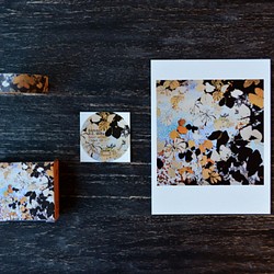 ダフネHCシェンロンドン甘い文字「ヴィンテージ手描き紙テープ+はがきキット草花のイチョウは、秋に葉 1枚目の画像