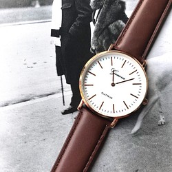 【レザーがある生活】腕時計 単品価格 ブラウン レザー ブレスレット  激安 かわいい おしゃれ メンズ レディース 1枚目の画像