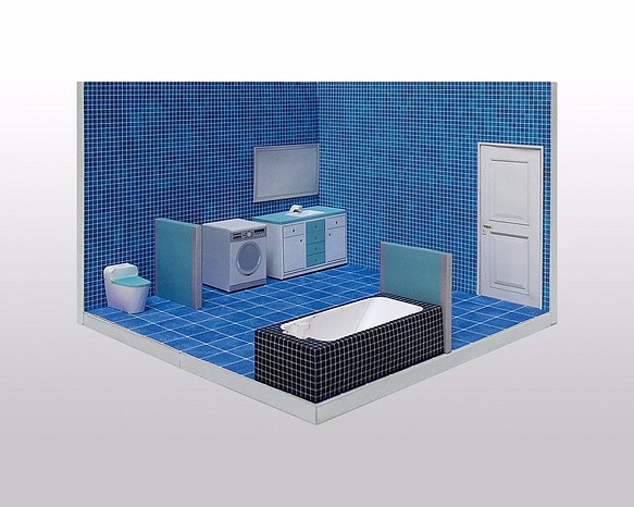 PaperCraft - Bathroom #001 - DIY dollhouse paper model 1枚目の画像