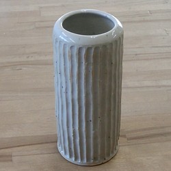 花瓶　単純筒形白 1枚目の画像
