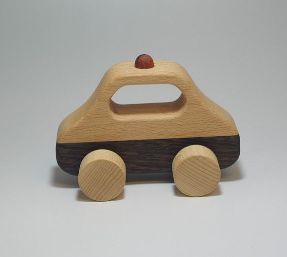 木製 手押し車(パトカー) 1枚目の画像