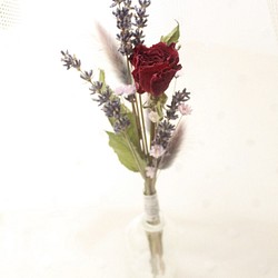 Cookie islands 浪漫古典玫瑰桌上花瓶・紅玫瑰薰衣草經典花禮 第1張的照片