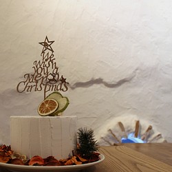 クリスマスケーキトッパー　ツリー 1枚目の画像