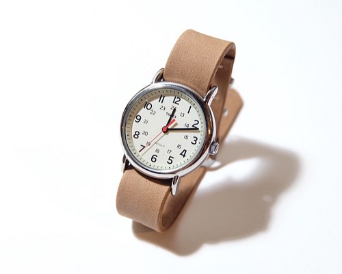 シンプルウォッチ 腕時計 革ベルト ヴィンテージナチュラル TIMEX