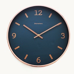 /ミュート時計/サイズ12インチ/ブルーセレクション台湾製金壁時計を/ローズ 1枚目の画像