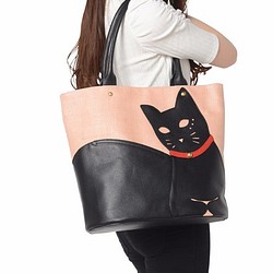 CHIGRACCI真實姿態，tette“貓手提包”粉紅黑貓 第1張的照片