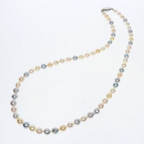 商品情報 真珠ネックレス ダイヤモンド付きペンダント14mmk18真珠の