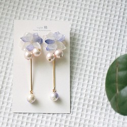 <日本棉珍珠系列>  垂墜耳環 第1張的照片