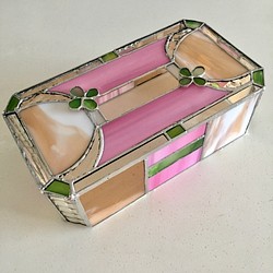 粉紅色×三葉草玻璃組織覆蓋景 第1張的照片