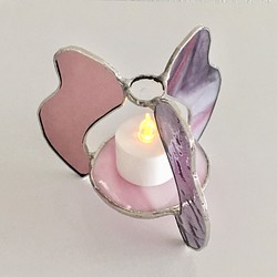 『キャンドルナイト』LEDライト ホルダー  ウェイブ②系　ピンクパープル ベイビュー 1枚目の画像